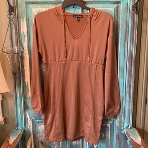 Rusty orange dress with hoodie - Cute!!